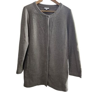 Pure Jill Textured Long Sleeve Cardigan Jacket With Snaps